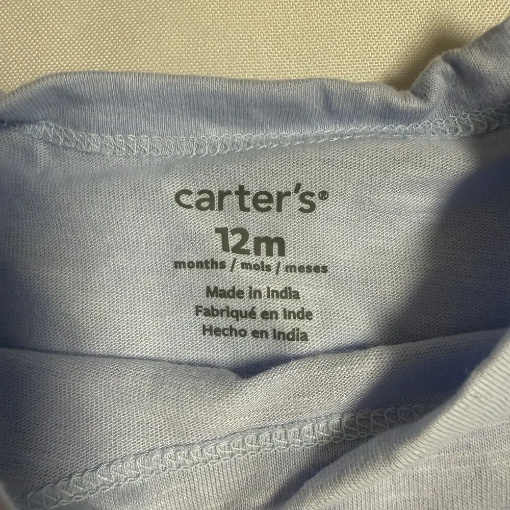 Carter's Baby Boy's Shirt & Pants Set 2 pc Outfit Size 12 Months Blue Sailboat